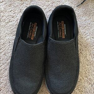 Skechers Men's Black Mesh Slip-On Loafers Size 12